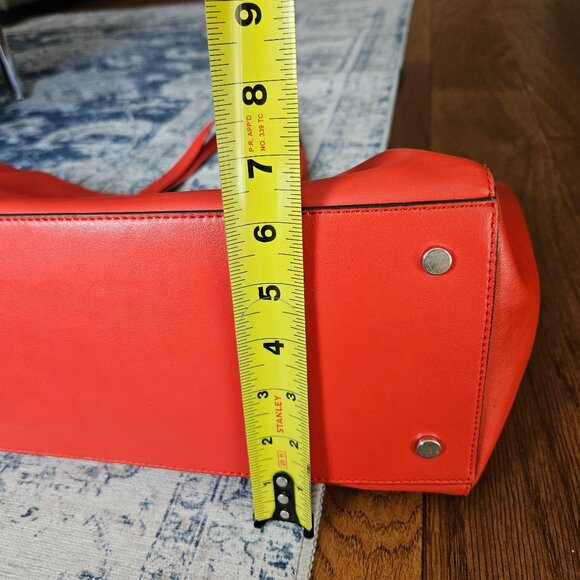 Banana Republic Large Open Leather Tote Bag in Strawberry Coral Color - Picture 12 of 13